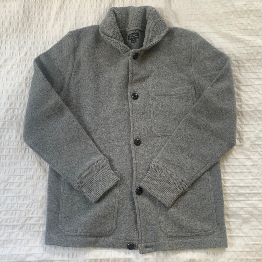 J. Crew Lambswool Cardigan/Chore Coat